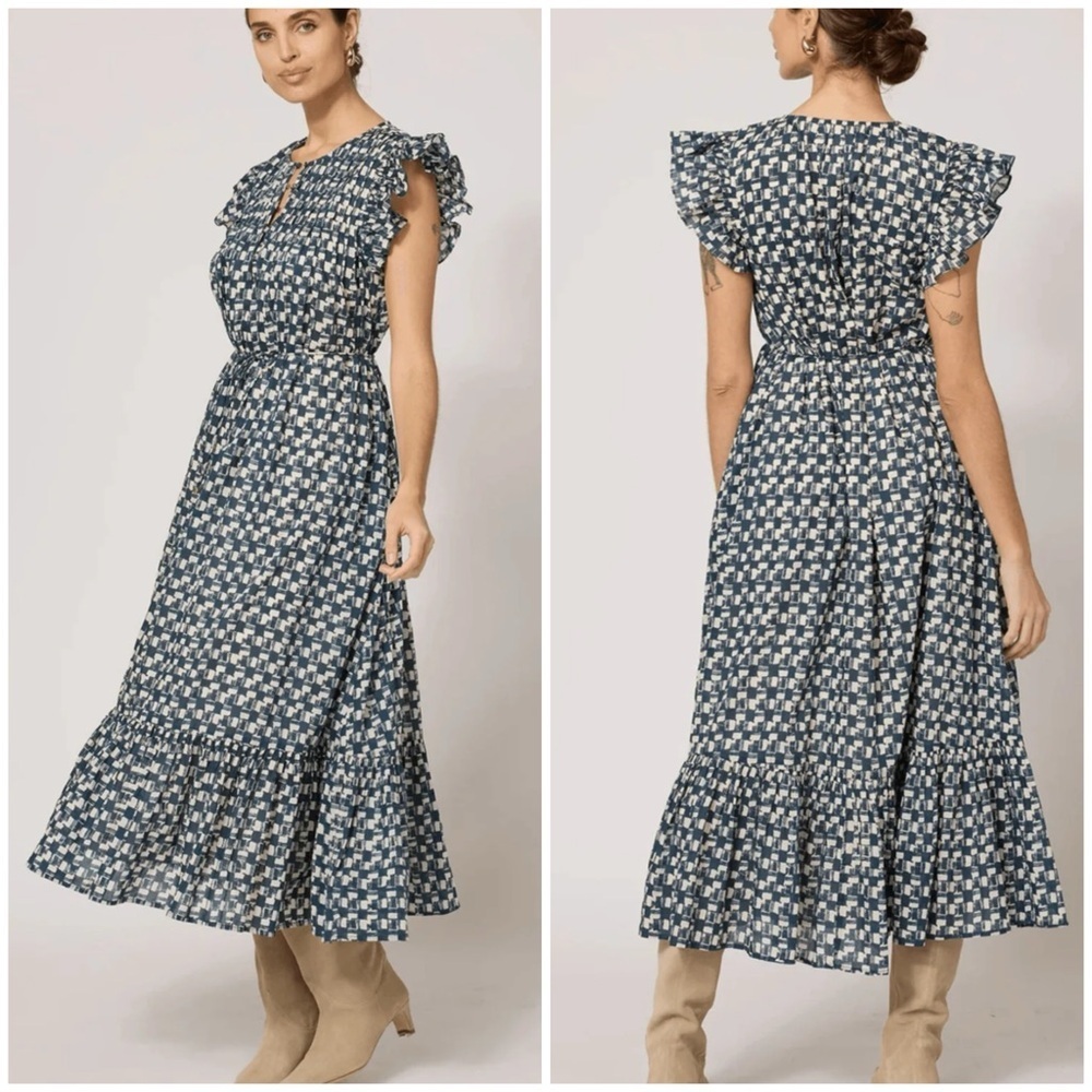 Cleobella Makenna Midi Dress Biarritz SZ M